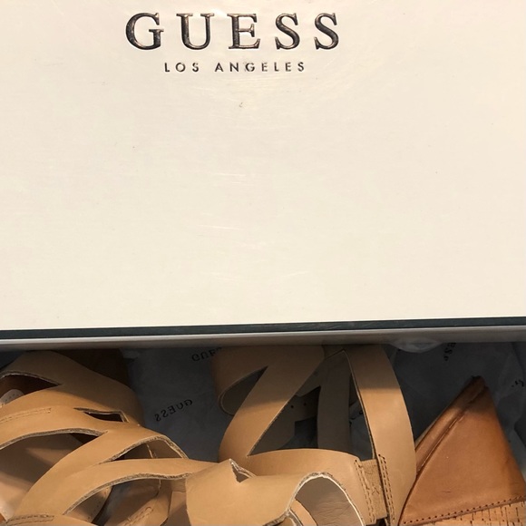 Guess Hannele Cork Wedge Sandal - Picture 8 of 10